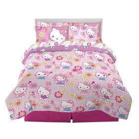 6c5558 Franco Hello Kitty Kids Bedding Super Soft Comforter And Sheet Set With Sham