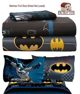 Franco Manufacturing 073558722311 Dc Comics Batman Guardian Speed 4 Pc Full Size Sheet Set - Used