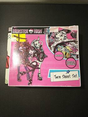Franco Manufacturing Co. 073558692584 Monster High 3 Pc Twin Sheet Set Fitted Flat Pillowcase 2013 Mattel New