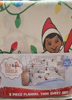 Franco Manufacturing Co 073558855859 Elf On The Shelf Twin Sheet Set 3 Piece Flannel Christmas New Franco Manufacturing Co 073558855859 Elf On The Shelf Twin Sheet Set 3 Piece Flannel Christmas New