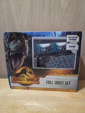 Nb571h Franco Manufacturing Co. Inc. Jurassic World Dominion Full Sheet Set 4-piece Microfiber Size