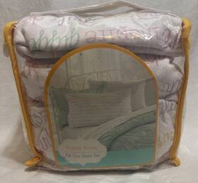 M612862 Frank And Lulu Full Size Sheet Set- Inspired Words Kids Sheets Set In Bag