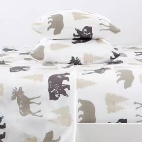Freshfolds 313111841814 4-piece Bear Wilderness Ultra-soft Microfiber Queen Sheet Set
