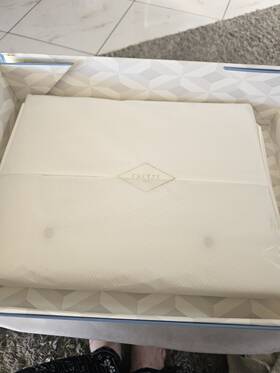 Frette 050844721441 Wrapped New One Bourdon King 4 Piece Sheet Set Cotton White/white No Box