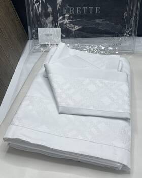 Frette 053874035625 1 700 Tressage Italy Queen 4 Pc Sheet Set Smooth Cotton Sateen White