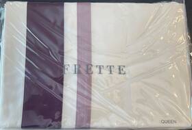 Frette 053874067992 Sateen Bands Queen Top Sheet Ivory Plum 95x120 100% Cotton New Portugal Frette 053874067992 Sateen Bands Queen Top Sheet Ivory Plum 95x120 100% Cotton New Portugal