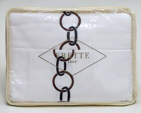 Fr6568e2536270i1n09 Frette Links Embroidery King Fitted Sheet Set Chestnut/black Cotton Percale Fr6568e2536270i1n09 Frette Links Embroidery King Fitted Sheet Set Chestnut/black Cotton Percale