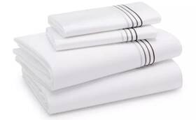 Fyo2315f8249402t0a5l Frette 1150 Hotel H.c Cruise Cal King Sheet Set White Slate Grey Nautical Italy Fyo2315f8249402t0a5l Frette 1150 Hotel H.c Cruise Cal King Sheet Set White Slate Grey Nautical Italy