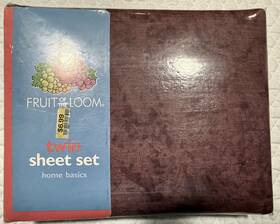 76706 Fruit Of The Loom 054162810915 2000 Twin Sheet Set New Old Stock Rn Soft Tones