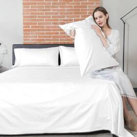 Fulbright Home 850059069028 Bed Sheet 4 Piece King Size Deep Pocket 300 Thread Count 100% Cotton Bedding