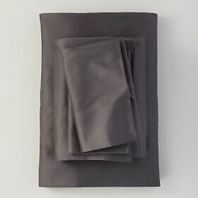 78789842 Full 500 Thread Count Washed Supima Sateen Solid Sheet Set Dark Gray Casaluna 78789842 Full 500 Thread Count Washed Supima Sateen Solid Sheet Set Dark Gray Casaluna