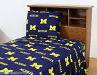 Full Twin Wolverines Michigan Queen King Set Sheet