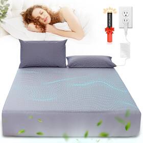 B0d7q4lhky Fzf Grounding Sheets Queen Organic Cotton Silver Earthing Fitted Bed Sheet
