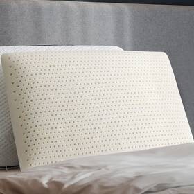 Gatnlair 635408902337 Latex Pillow 100% Talalay Natural Queen Mid Loft White