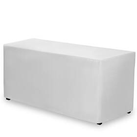 Gdmpft6w Gee Di Moda 600074390306 Fitted Tablecloth - 72 X 30 Inch White Table Cloth For 6 F