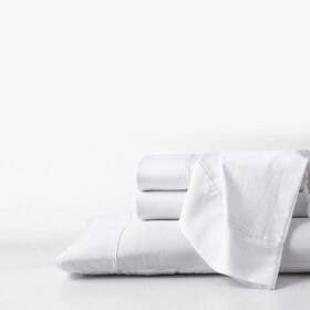 Gshwh33 Ghostbed 3-piece Sheet Set Twin Luxury Supima Cotton Tencel Cooling In White