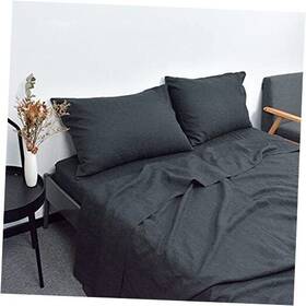 Ghui 779324529732 100% Linen Sheets Size Natural French Flax Bed Sheet Sets 4 Twin Dark Grey Ghui 779324529732 100% Linen Sheets Size Natural French Flax Bed Sheet Sets 4 Twin Dark Grey