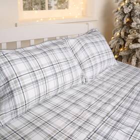 G055 Gogreen 100% Cotton Christmas Sheet Set Deep Pocket Fit 16 Inch Breathable Soft
