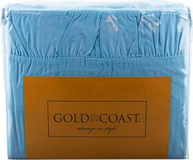 001gs0 Gold Coast Cornflower Blue Ruffled Twin Size Sheet Set 001gs0 Gold Coast Cornflower Blue Ruffled Twin Size Sheet Set