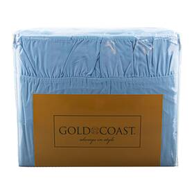 001gs4 Gold Coast Cornflower Blue Ruffled Queen Size Sheet Set 001gs4 Gold Coast Cornflower Blue Ruffled Queen Size Sheet Set