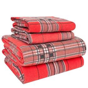 Good Sleep Bedding 809189054114 Queen Flannel Sheet Set - 100% Cotton Size Sheets Brushed For Extra So Good Sleep Bedding 809189054114 Queen Flannel Sheet Set - 100% Cotton Size Sheets Brushed For Extra So