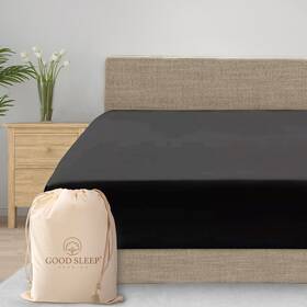 Sk-fs-gsb-05 Good Sleep Bedding 1000 Thread Count Dark Gray Queen Fitted Sheet Only Deep Pocket Egyptian Cott