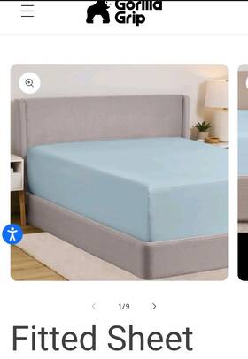 54x75x16in Gorilla Grip Jhb-3724 Full Fitted Sheet Seablue 100% Polyester Solid