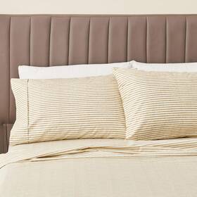 Great Bay Home 192020051992 4-piece King Size Stripe Microfiber Sheet Set Ultra-soft