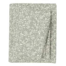 Great Bay Home 192020634621 Flannel Sheet Set Queen Size - 100% Turkish Icy Bloom