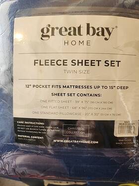 Ec200577 Great Bay Home Fleece Sheet Set Twins Size Color Navy