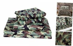 Green Living Group 840079147141 Military Camo 4-piece Sheet Set - Camouflage Army Queen