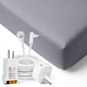 Groundluxe 195893246373 Organic Fitted Grounding Sheet In Gray For A King Size Bed Groundluxe 195893246373 Organic Fitted Grounding Sheet In Gray For A King Size Bed