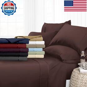 B07j1vt6jl H&h Decor Hotel Premium 4-piece Bed Sheet Set 100 Egyptian Cotton 400 Tc Solid