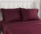 H212986 Home Reflections King Sheets Easy Care Sheet Set Piece Burgundy