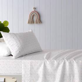 91221 Happy Kids Printed Microfibre Sheet Set Polka - Double