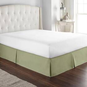 11bs-bb77-ksge Hc Collection Bed Skirt King Size Soft Microfiber Box Spring Sage