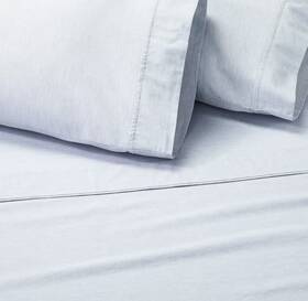 83030278 Hearth & Hand With Magnolia 4pc Queen M Lange Dyed Sheet Set Blue - And Sheets New