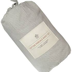 83030300 Hearth & Hand With Magnolia And Cotton Percale Microstripe Sheet Set King Soft New 83030300 Hearth & Hand With Magnolia And Cotton Percale Microstripe Sheet Set King Soft New