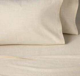 94305544 Hearth & Hand With Magnolia 4pc Queen Woven Sheet Set Tan - And New