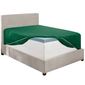 B0cxv7jyzd Hearth & Harbor And Extra Deep Pocket King Sheet Dark Green 1800