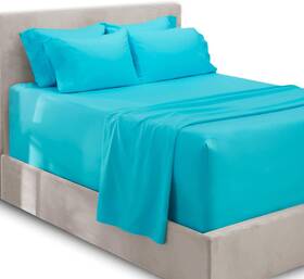 Harbor-216pc-q-beach Hearth & Harbor Vend And Extra Deep Pocket Queen Sheets Sets - Fits Beach Blue