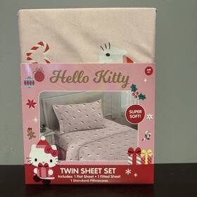 Hello Kitty 073558908869 Sanrio Twin Size Bed Sheet Set 3-piece
