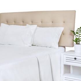 Henza.q 198715962666 Queen Bedsheet Set-4 Pieces Ultra-soft Microfiber 200 Thread Count White W
