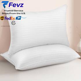 Hey-bp001 Heycuzi Queen Size Bed Pillows Set Of 2 - Premium Down Pack White