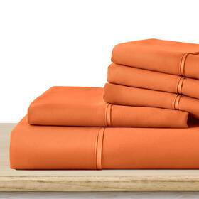 Xjn240911-002 Heywaller 6 Pcs Pumpkin Orange Queen Bed Sheets Xjn240911-002 Heywaller 6 Pcs Pumpkin Orange Queen Bed Sheets