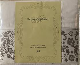 Highgate Manor 655385408899 Capri Mocha 4 Piece Full Size Sheet Set 400 Thread Count Cotton