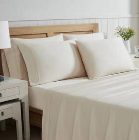 1745094 Highland Park New- 1000-thread Count 6-piece King Sheet Set Oatmeal