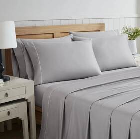 Highland Park 806222691626 1000 Thread Count Pima Cotton 6-piece Sheet Set Alloy Grey Queen