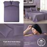 Hm00108002q-ligpur Honeymoon Home Fashions Bedding Queen Sheet Set Triple Row Embroidery Hm00108002q-ligpur Honeymoon Home Fashions Bedding Queen Sheet Set Triple Row Embroidery