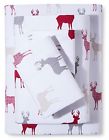 Holiday 100 Cotton Flannel Sheet Set Reindeer Queen Size 750022711902